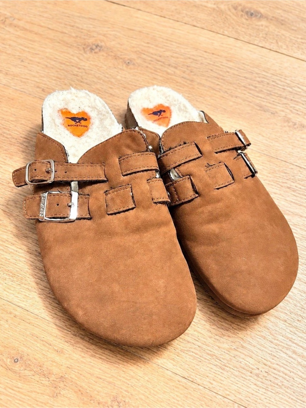 Rocket dog Brown Buckle Clogs